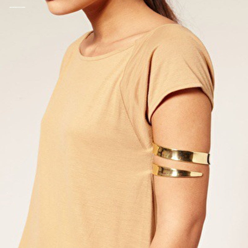 Cubahop Upper Arm Cuff Hollow Multi-layer Crossing Arm Braccialetto Regolabile Apertura Braccio Banda Hip Hop Bracciali Catena Del Corpo per le Donne (Argento Cubahop Upper Arm Cuff Hollow Multi-layer Crossing Arm Braccialetto Regolabile Apertura Braccio Banda Hip Hop Bracciali Catena Del Corpo per le Donne (Argento