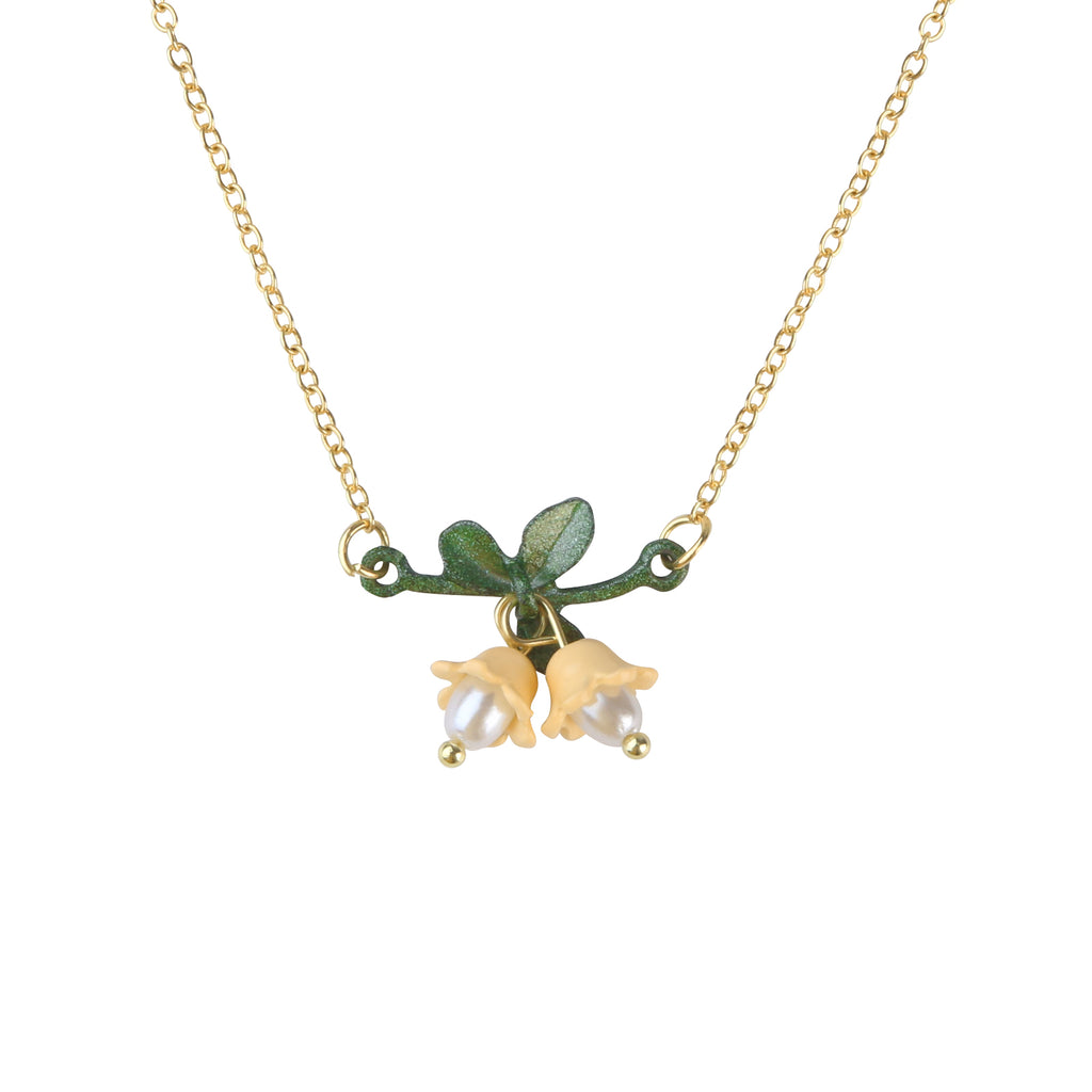Perlen-Blume-Blatt-Halskette&Armband