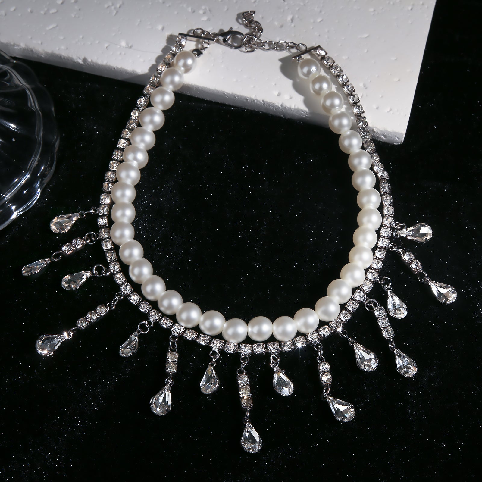 Baroque Zirconia Pearl Necklace|Baroque Necklace| Sheilabox