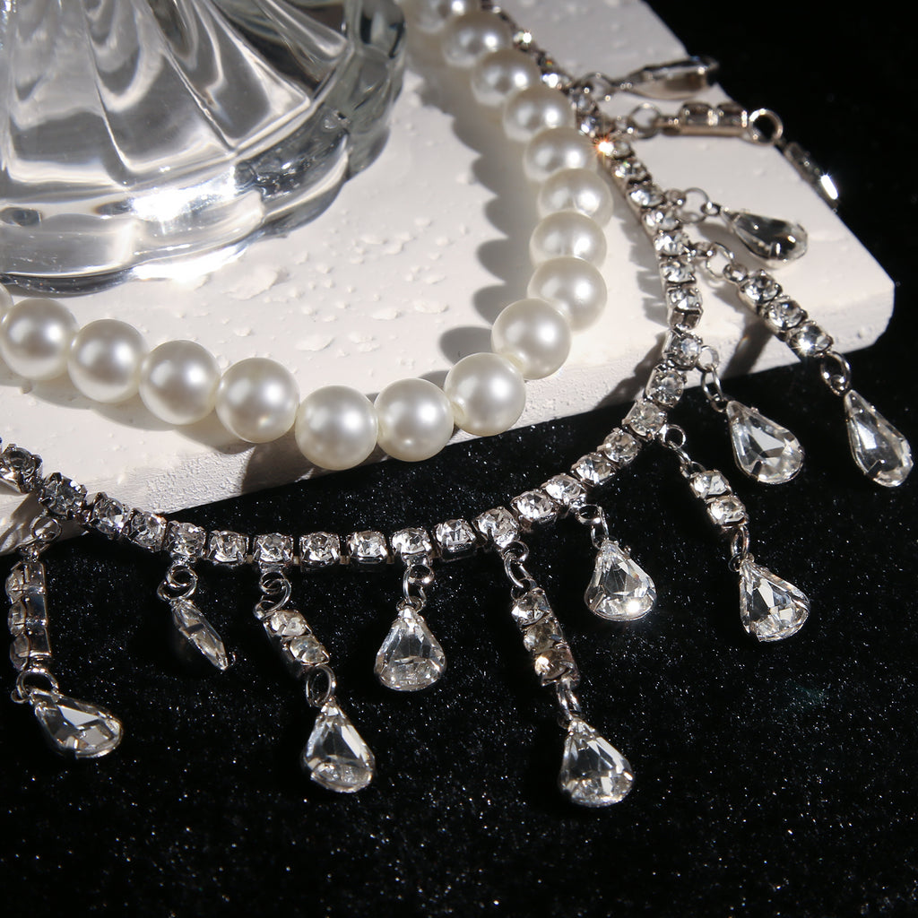 Baroque Zirconia Pearl Necklace