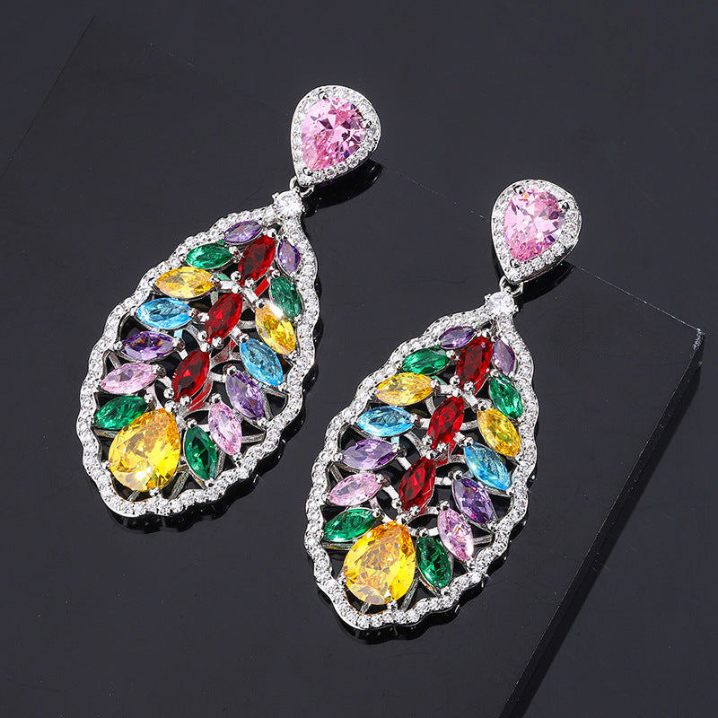 Bohemian Cascade - Western Bohemian Style Colored Gemstone Earrings