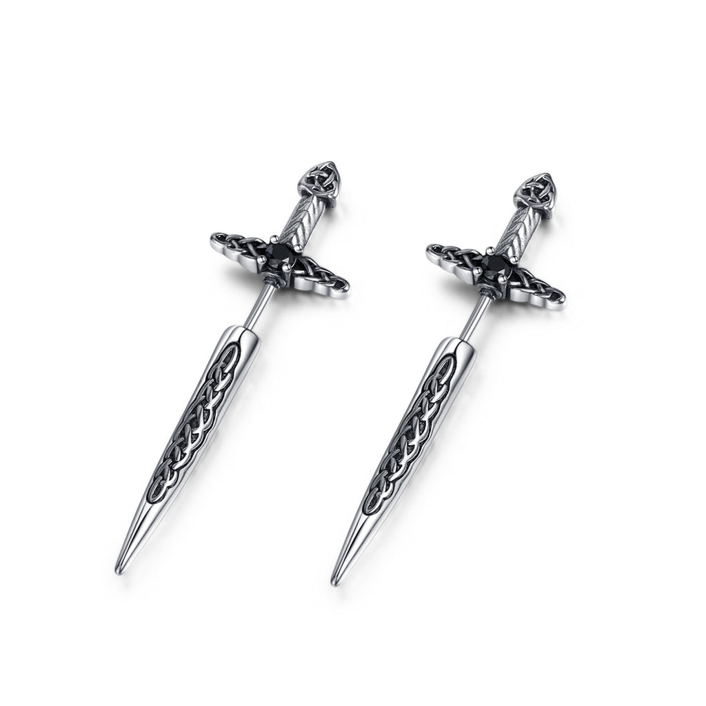 Celtic Sword Stud Earrings