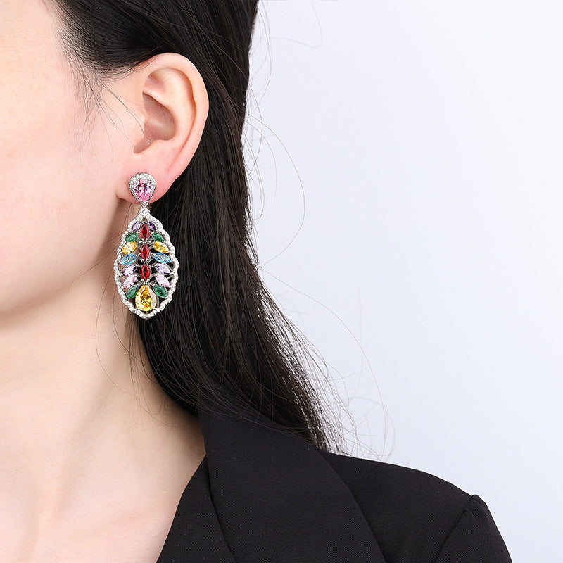 Bohemian Cascade - Western Bohemian Style Colored Gemstone Earrings