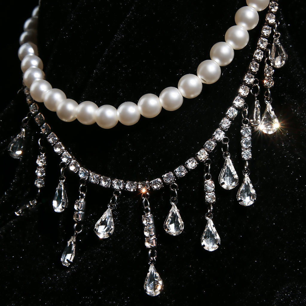 Baroque Zirconia Pearl Necklace