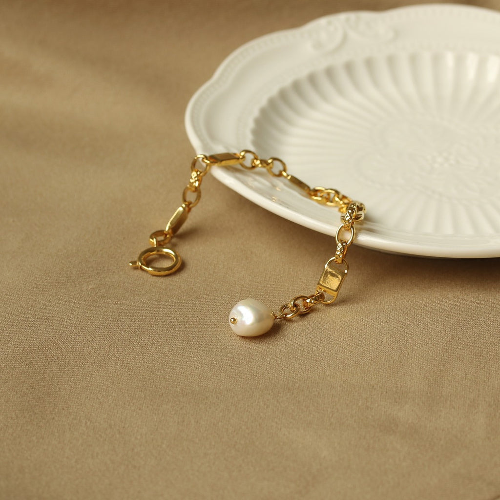 Bracelet de perles à chaîne épaisse