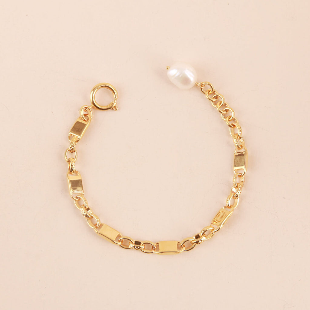 Bracelet de perles à chaîne épaisse