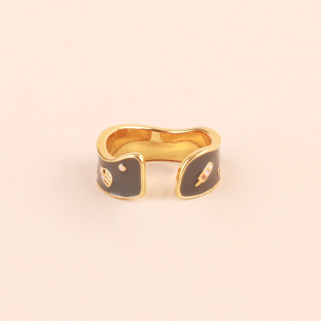 Mythology Black Gold Age Ring