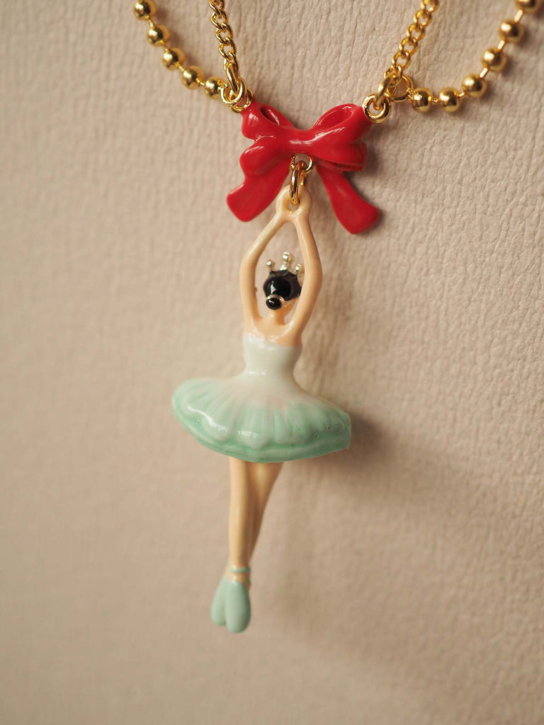 Ballerina Bow Necklace & Earrings