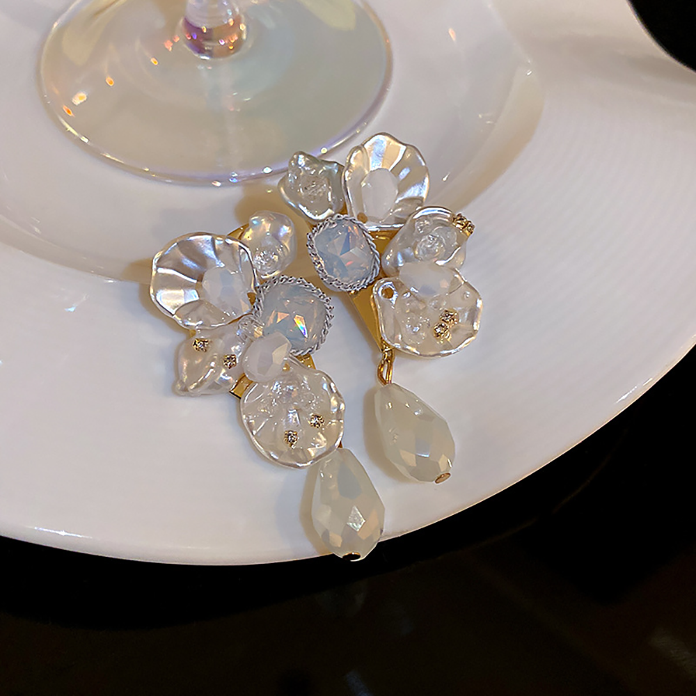 Boucles d'oreilles baroques en perles de cristal