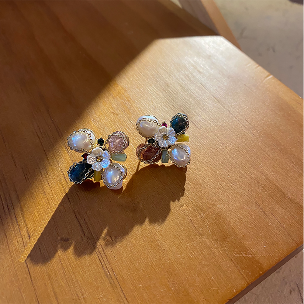 Baroque Mix Flower Earrings
