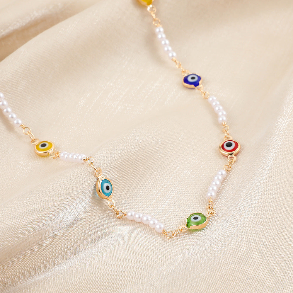 Colorful Beads Evil Eye Necklace
