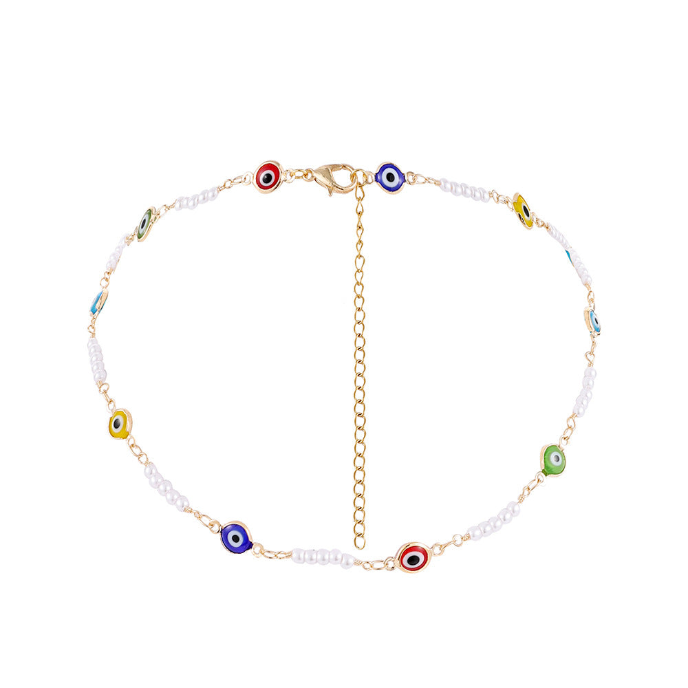 Colorful Beads Evil Eye Necklace