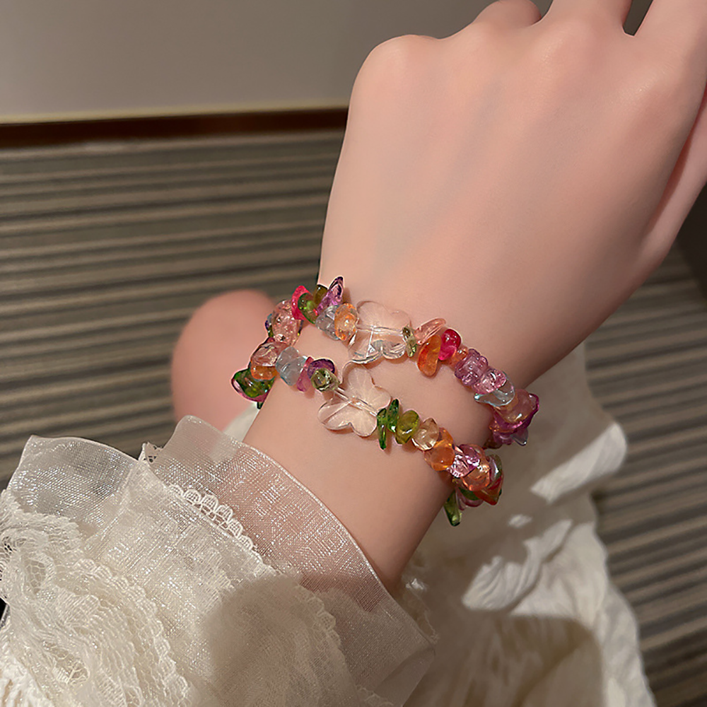 Colorful Stone Butterfly Bracelet