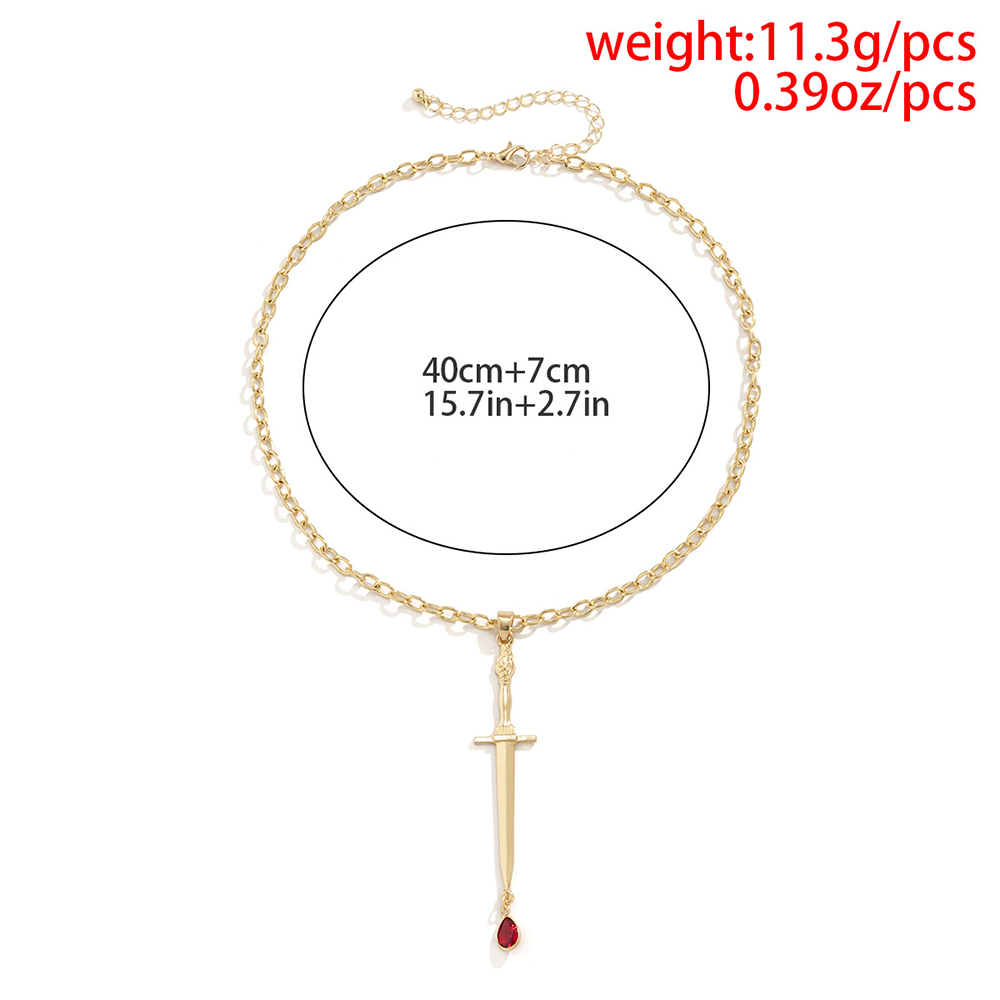 Designed Long Sword Necklace