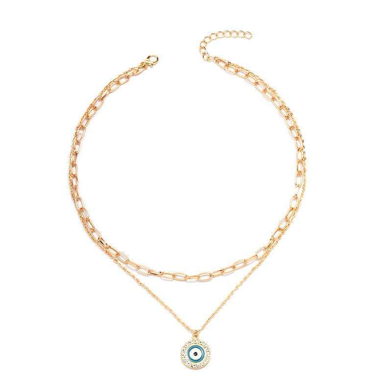 Evil Eye Double Layer Necklace