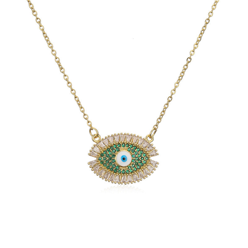 Gold Eye Charm Necklace