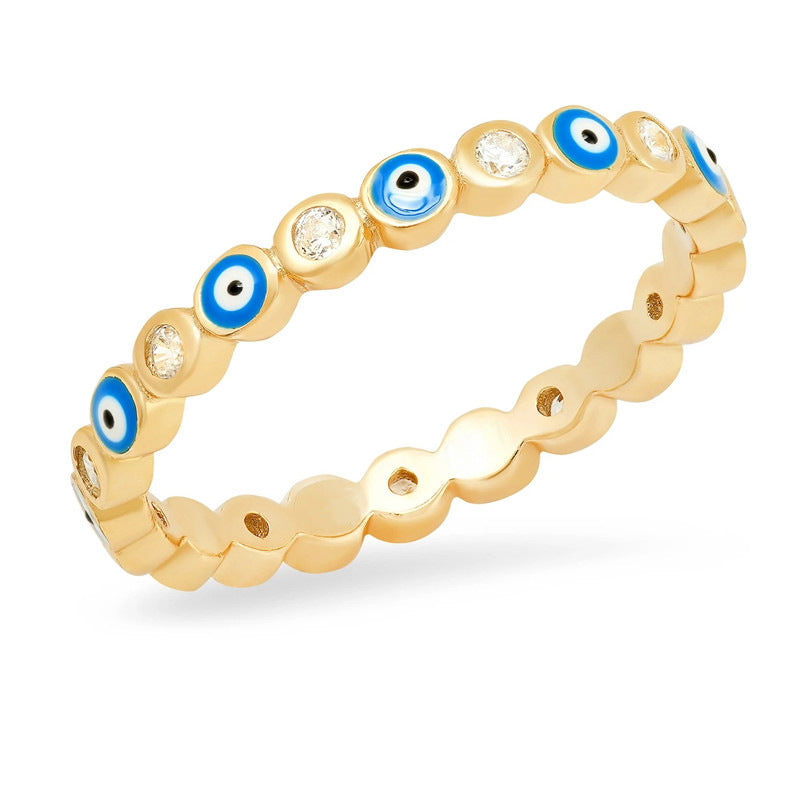 Gold Plated Evil Eye Ring