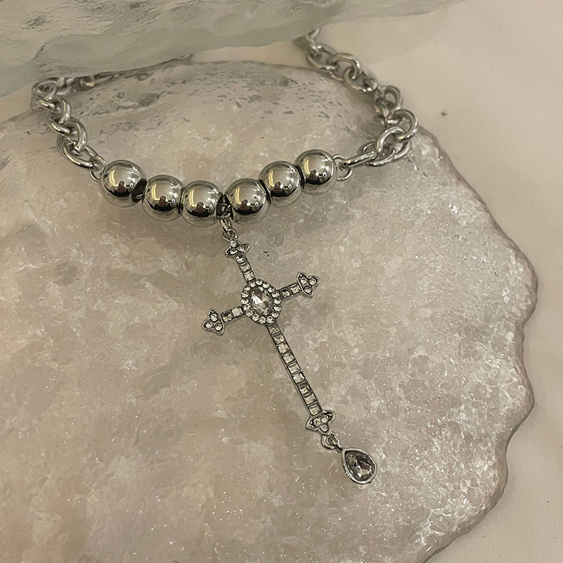 Wassertropfen-Edelstein & Diamant-Perlen-Kristall-Halskette