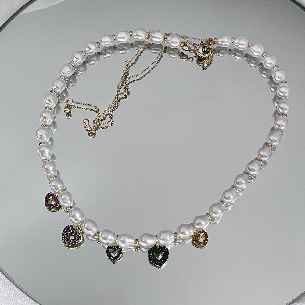 Love Heart Pearl Necklace