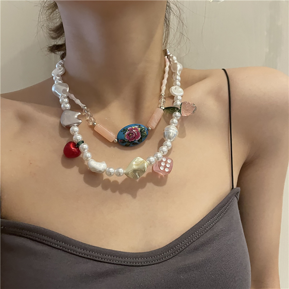 Perlen-Stacking-Halskette