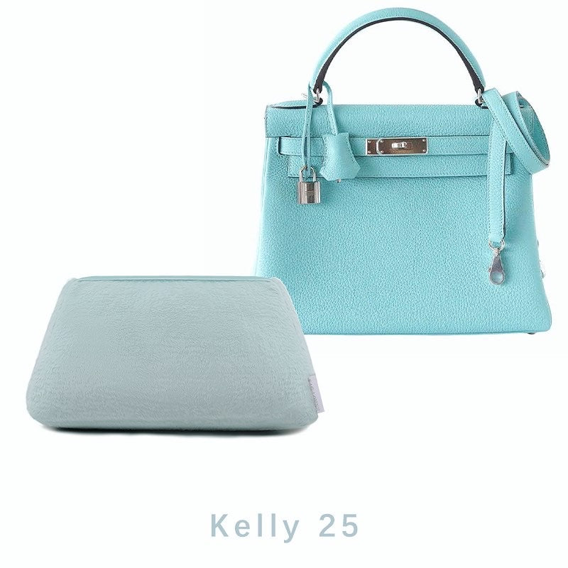 Baby Blue Faux Fur Pillow Luxury Bag Shaper For Hermès Kelly 25/28/32
