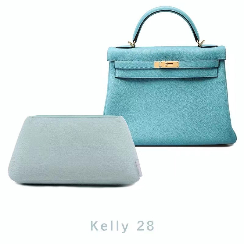 Baby Blue Faux Fur Pillow Luxury Bag Shaper For Hermès Kelly 25/28/32