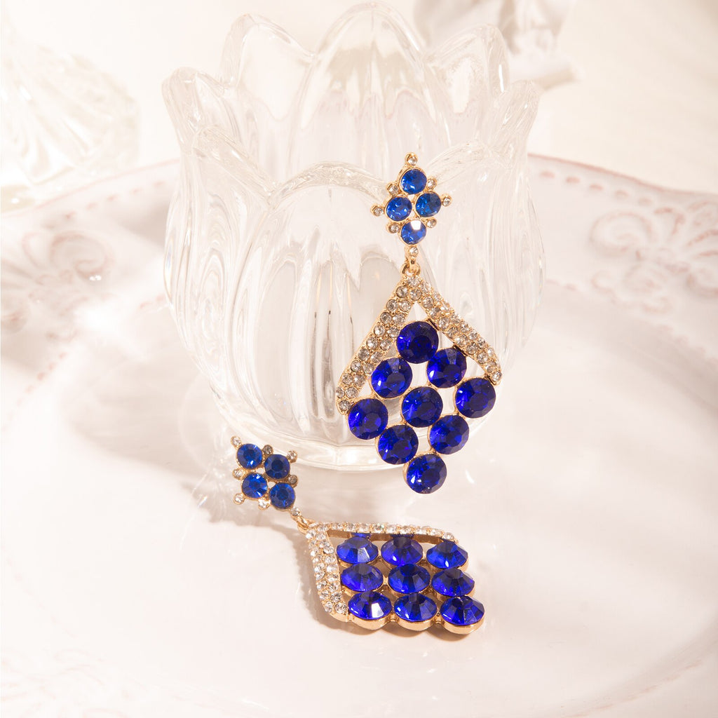 Sheilabox Vintage Design Heart Crystal Earring Bows Drop Earring Cute Earrings for Sweet Girls Gift