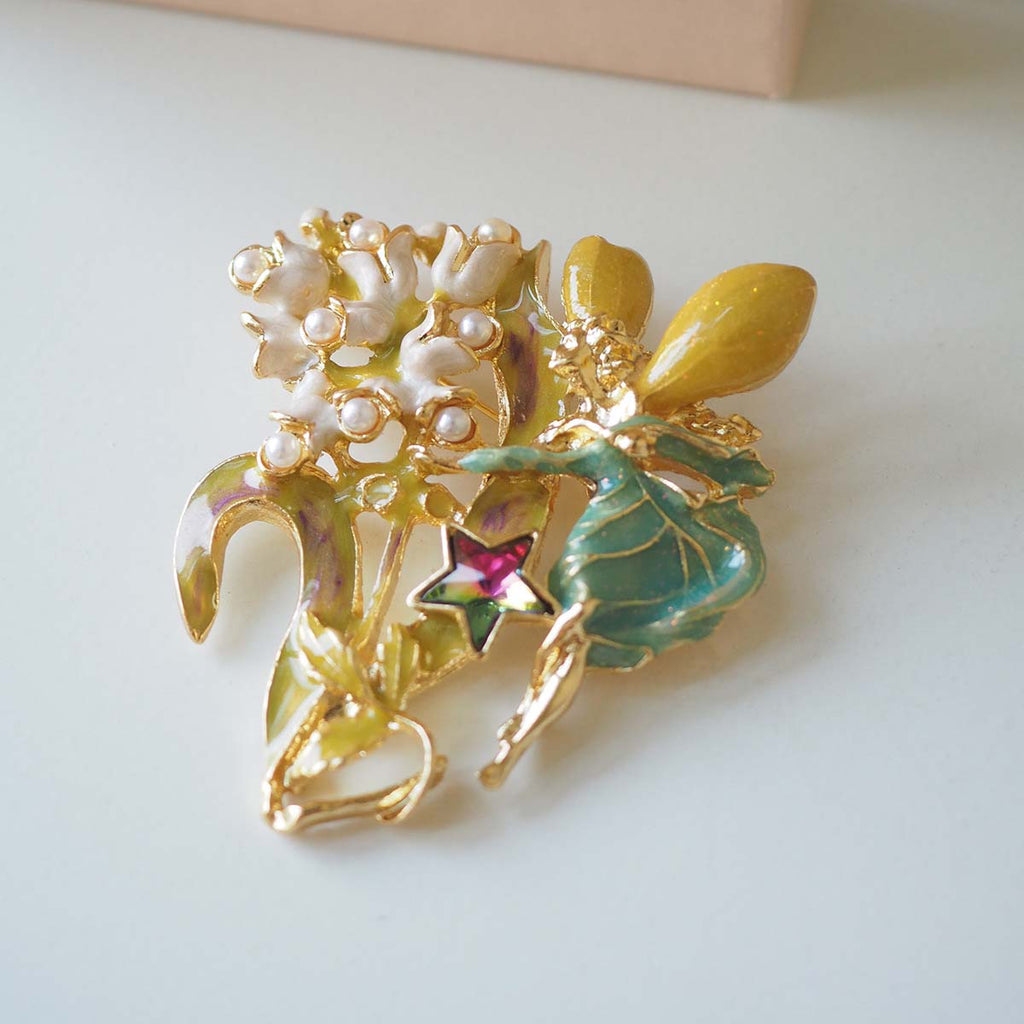 Vintage Flower Fairy Brooch Corsage