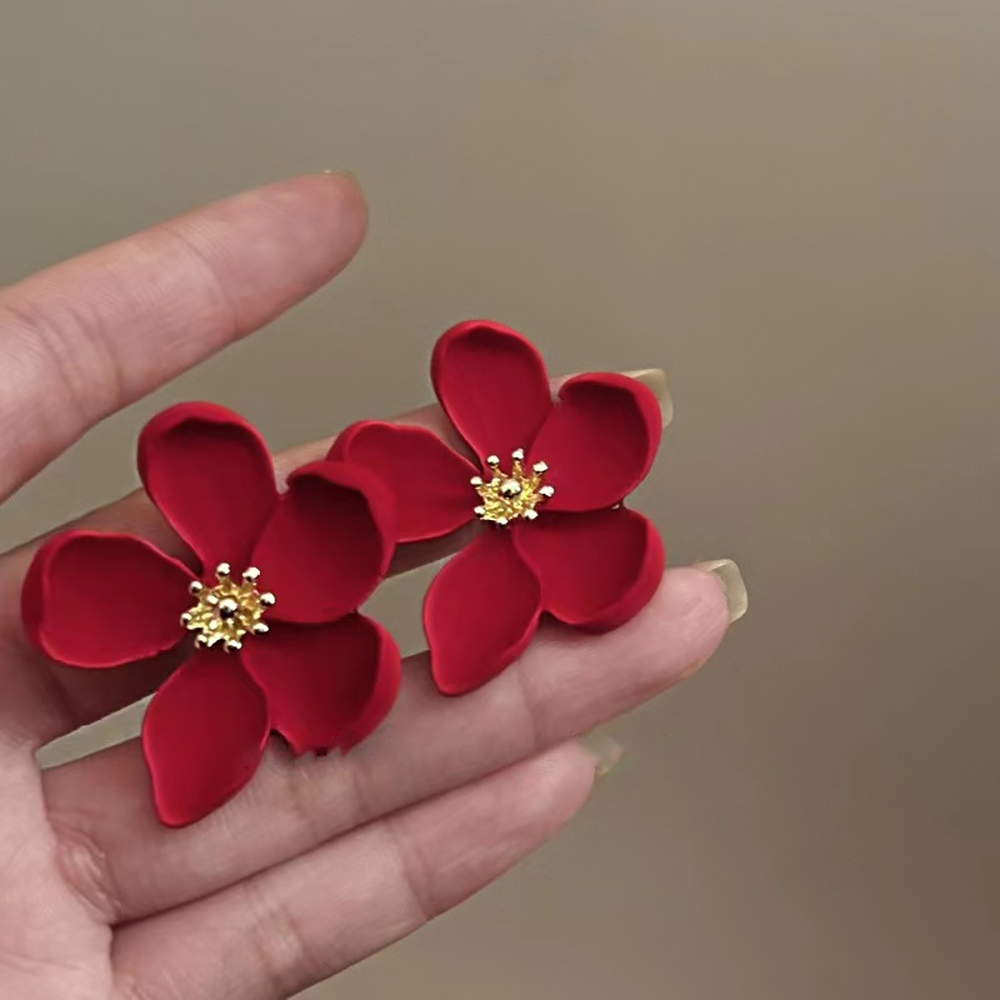 Vintage French Flower Earrings