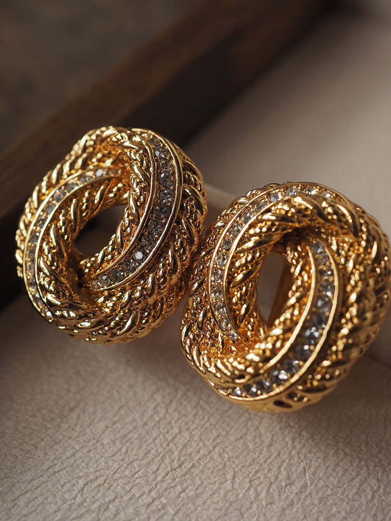 Vintage Gold Twist Earring Clip