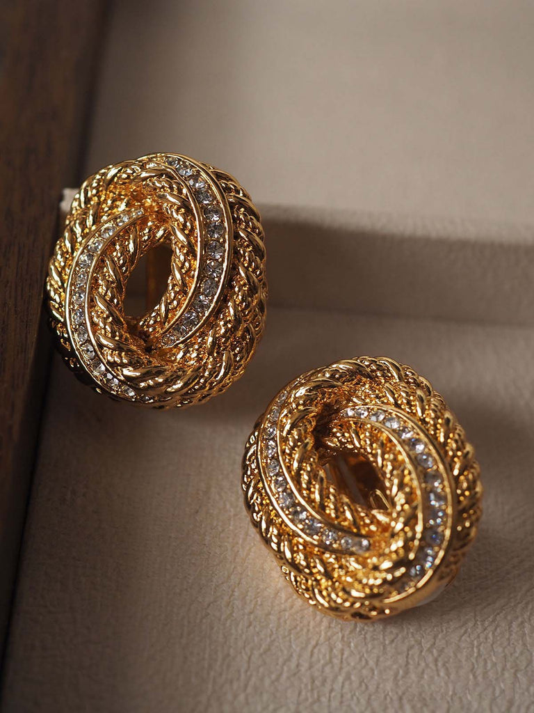 Vintage Gold Twist Earring Clip