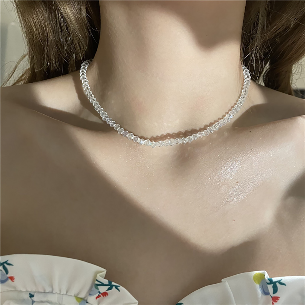 Waterdrop Gemstone & Diamond Pearl Crystal Necklace